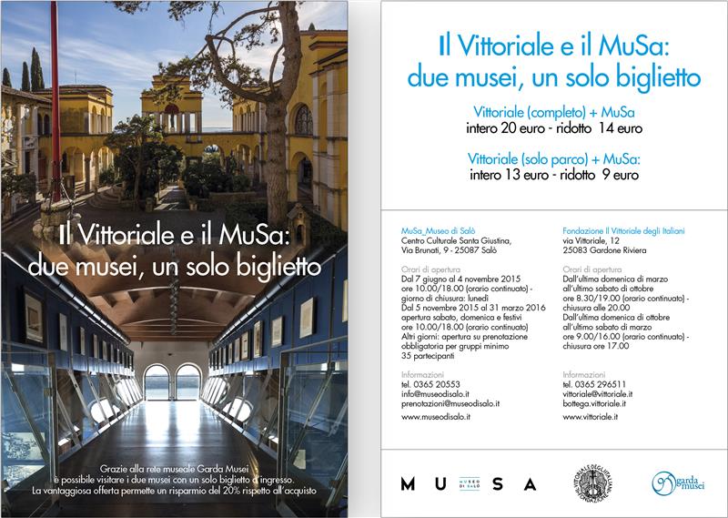 Vittoriale und Musa. 2 Museen, 1 Eintrittskarte